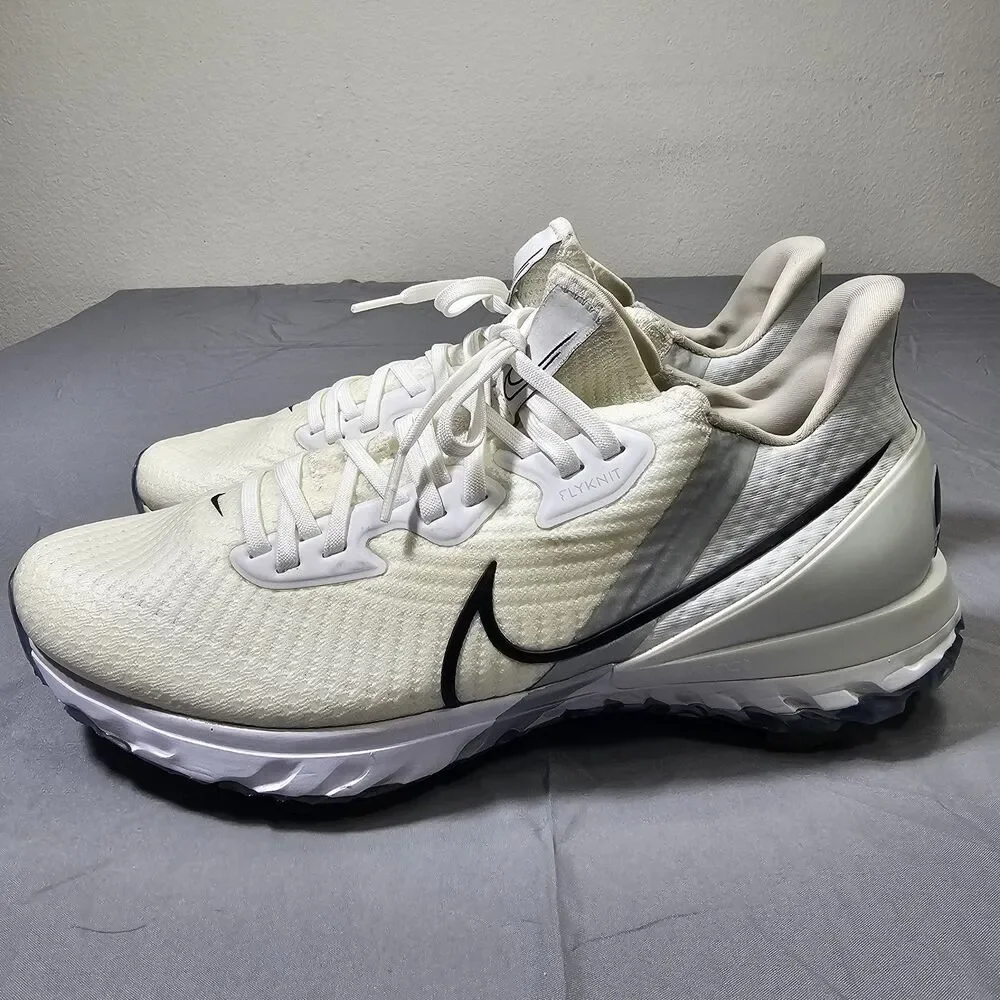Nike Air Zoom Infinity Tour Flyknit Golf Shoes White Volt CT0540 M Size 9.5